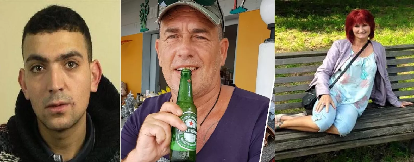 Een collage van foto's die de vier slachtoffers toont die op 13 mei in verschillende jaren door geweld om het leven kwamen: Youssef el Kahtaoui, Anita van Dijk, Oscar den Haring en Jos Schijf.