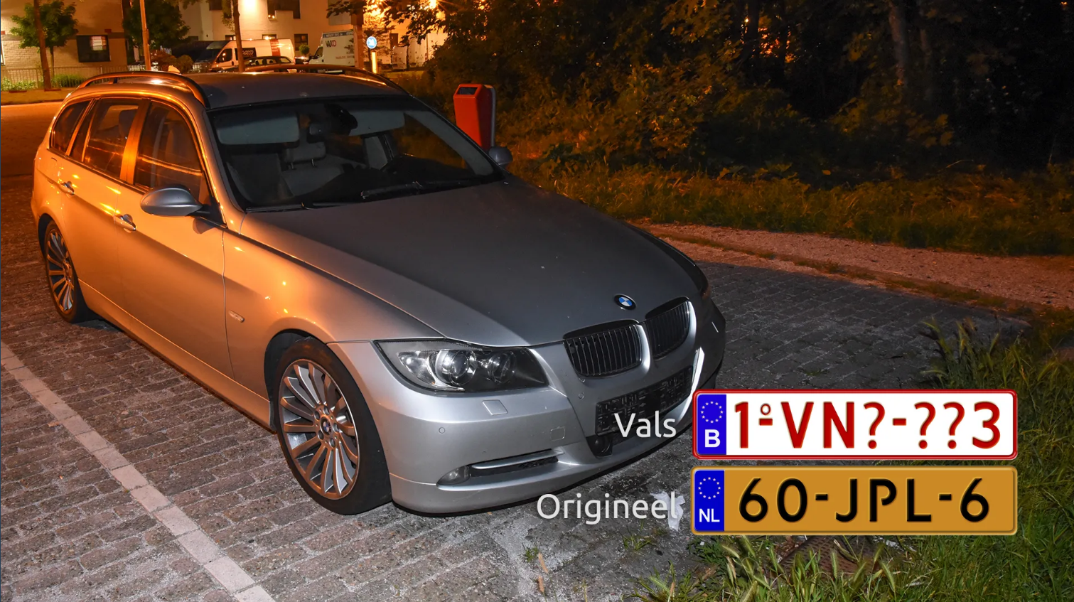 Een zilverkleurige BMW 3-serie stationwagen, het voertuig dat werd gebruikt bij de fatale schietpartij op Saban Berk.