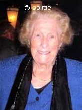 Portretfoto van de 93-jarige Ger Bindi-van der Steeg, de vrouw die in Utrecht liefkozend 'Oma Bindi' werd genoemd en in 2005 slachtoffer werd van een misdrijf.