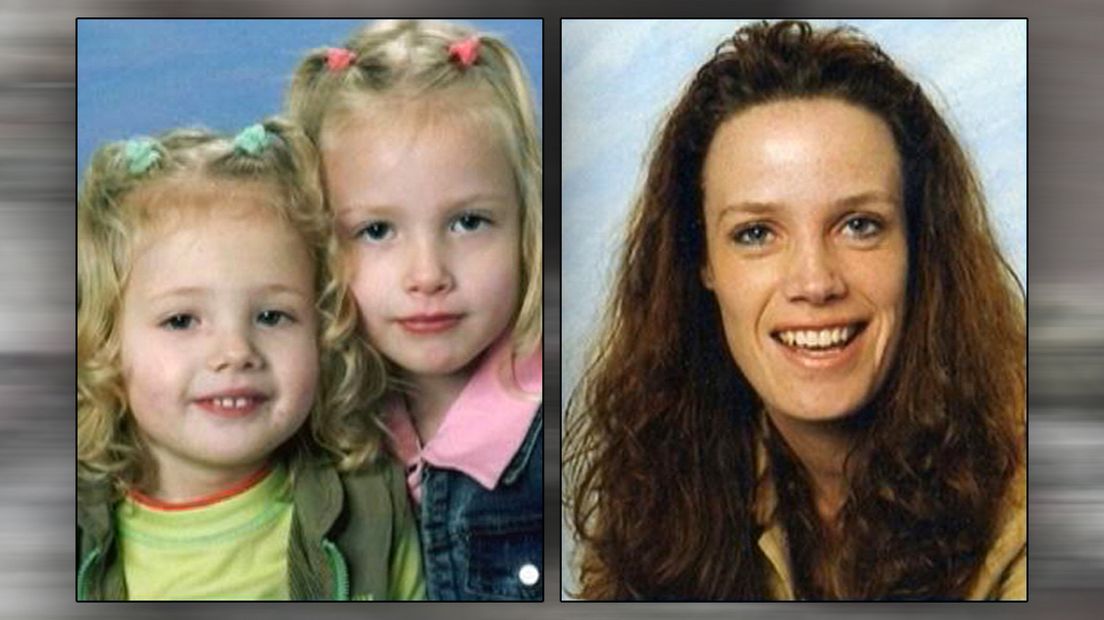 Een politiefoto of een archiefbeeld van het bos in Alphen-Chaam, waar in 2005 de lichamen van Claudia, Marieke en Charlotte werden opgegraven na aanwijzingen van Richard H.