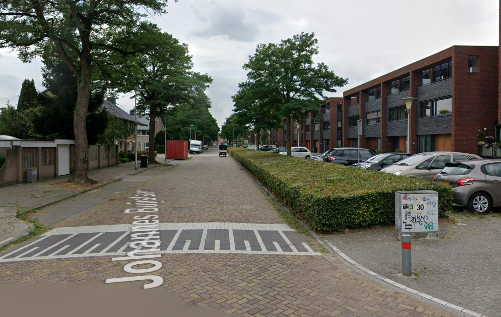 De Johannes Buijslaan in Eindhoven, de locatie waar Ine Wijnen in 1999 slachtoffer werd van een onopgeloste moord.