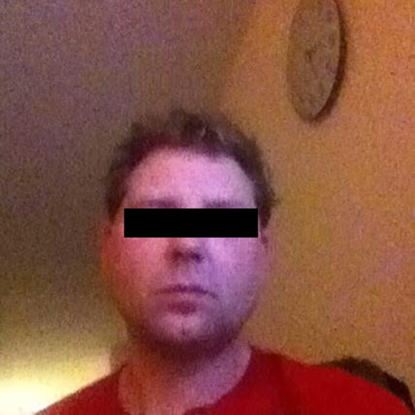 Persfoto/portret van seriemoordenaar Sjonny W.