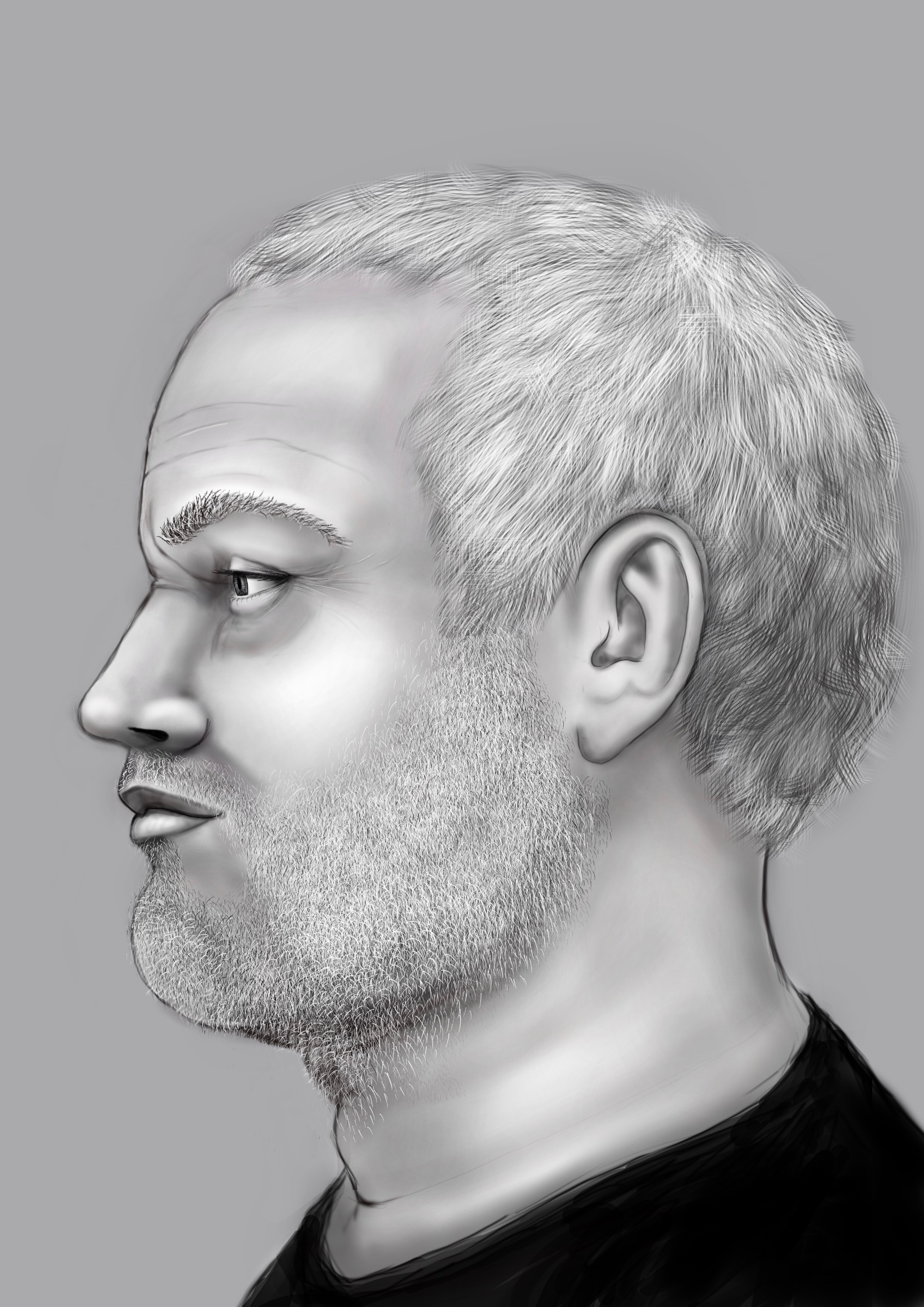 Een forensische gezichtsreconstructie van de ongeïdentificeerde man die in 2014 werd gevonden bij Ochten.