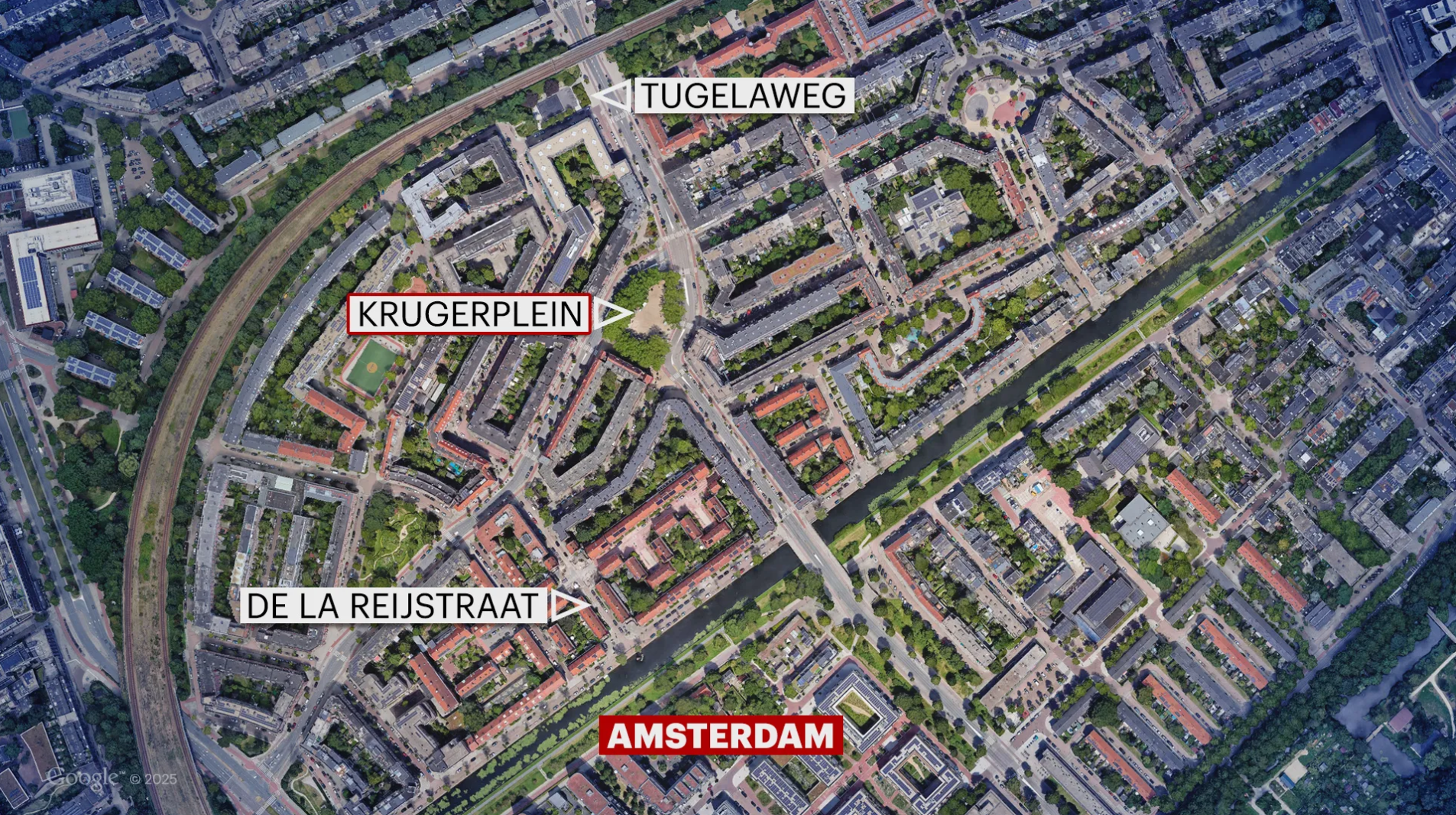 De omgeving van het Krugerplein in de Amsterdamse Transvaalbuurt, een plek waar het slachtoffer in het verleden vaak kwam.
