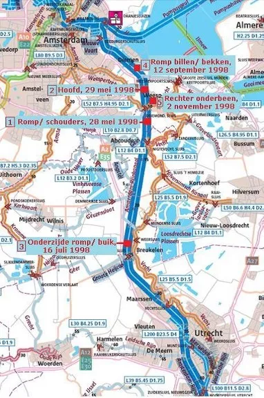 Ongeïdentificeerde dode: Lichaamsdelen in Amsterdam-Rijnkanaal gevonden in 1998 - foto 1