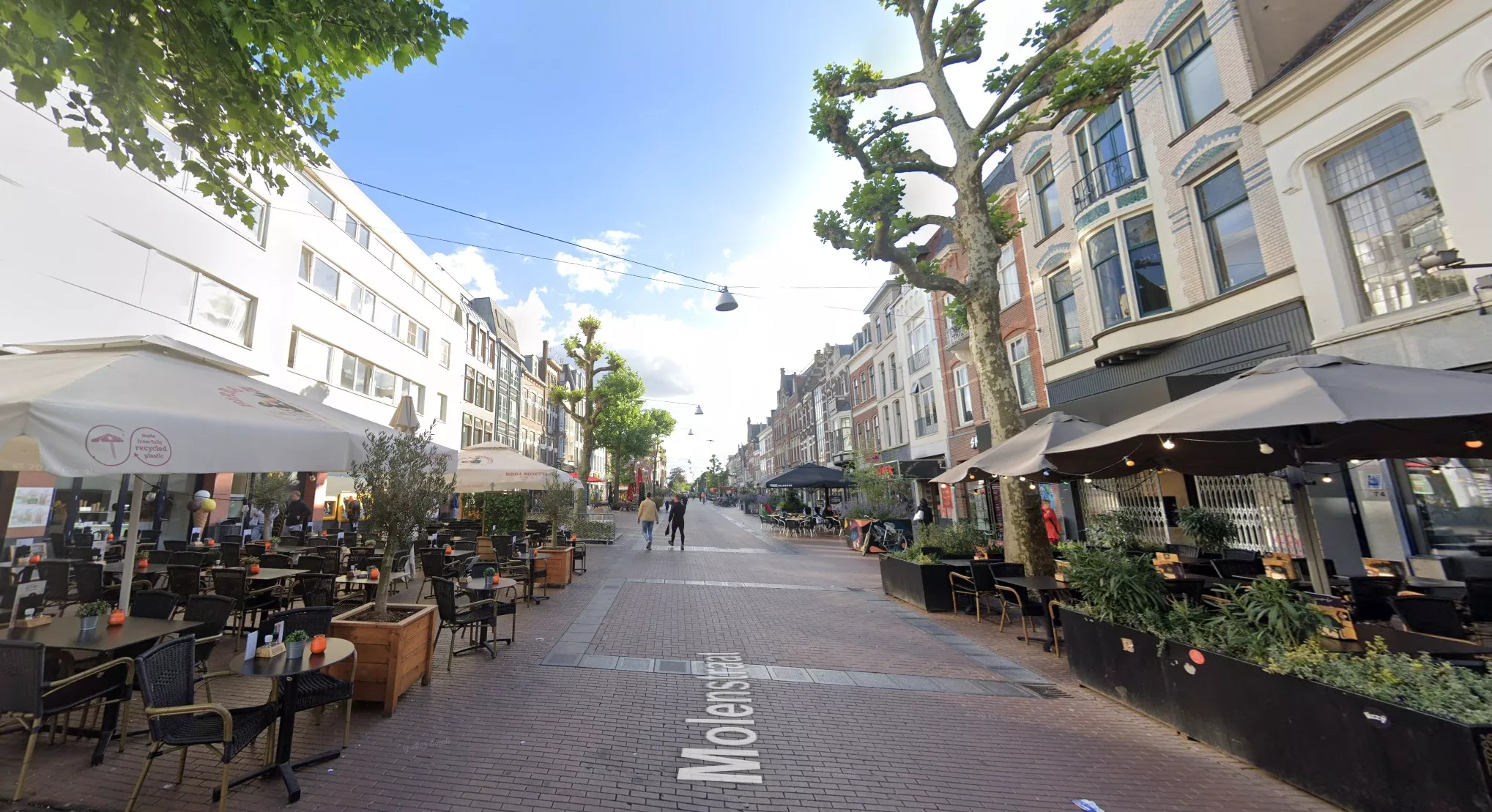 De Molenstraat in Nijmegen na een zware mishandeling in het uitgaansgebied.
