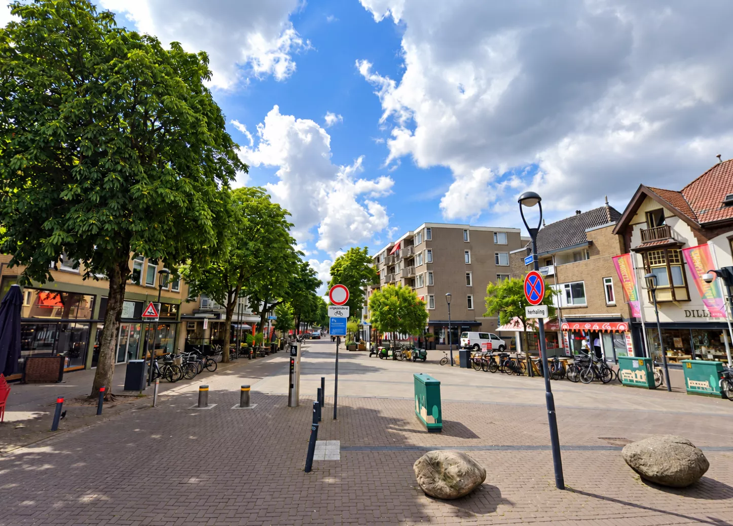 Het uitgaansgebied aan De Groest in Hilversum waar de steekpartij plaatsvond.