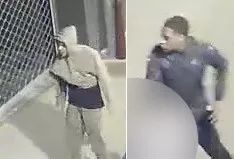 Opsporingsbeelden van twee verdachten die een 64-jarige man zwaar hebben mishandeld tijdens de Vierdaagsefeesten in Nijmegen.