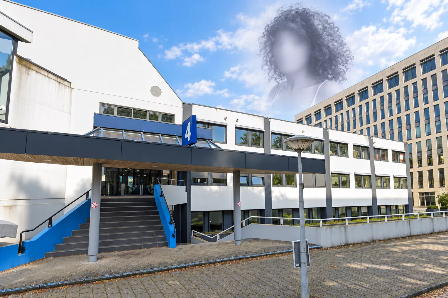 Forensische opsporingscontainer van de politie voor een antikraakpand in de Amsterdamse wijk Buitenveldert.