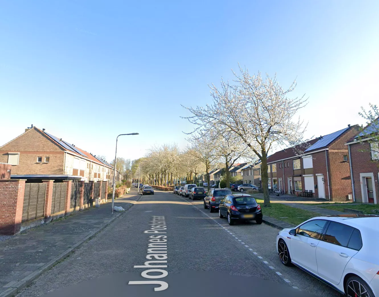 De Johannes Poststraat in een woonwijk in het Brabantse Oss.
