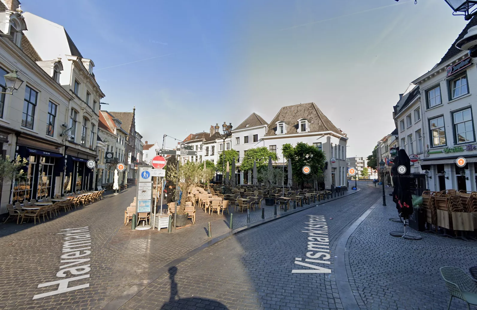 Sfeerbeeld van het uitgaanscentrum in Breda waar de geweldsincidenten plaatsvonden.